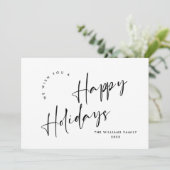 ミニマルエレガント主義ゴールデンクリスマスグリーティング シーズンカード (スタンド正面)