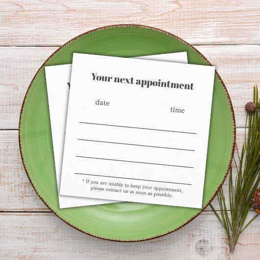 ミニマルエレガント主義ダークグレーホワイト 予約カード