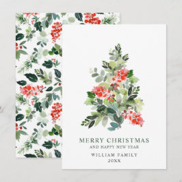 ミニマルエレガント主義パインツリークリスマスグリーティングホ シーズンカード