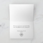 ミニマルエレガント主義パインツリークリスマ企業のス シーズンカード (内部)