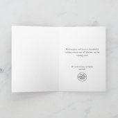 ミニマルエレガント主義パインツリークリスマ企業のス シーズンカード (内部)