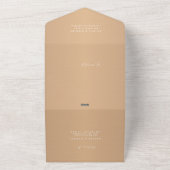 ミニマルエレガント主義フォトオーバーレイ結婚ズ オールインワン招待状 (外側)