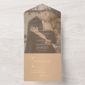 ミニマルエレガント主義フォトオーバーレイ結婚ズ オールインワン招待状 (内側)