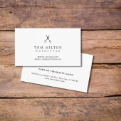 ミニマルエレガント主義プレーン白黒美容師 名刺