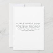 ミニマルエレガント主義ムスリムホワイトグリーン結婚ズ セーブザデート (裏面)