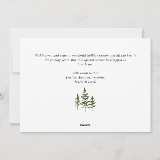 ミニマルエレガント主義メリークリスマス シーズンカード (裏面)