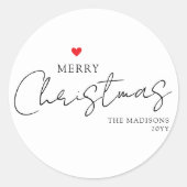 ミニマルエレガント主義メリークリスマス ラウンドシール (正面)