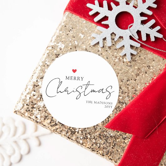 ミニマルエレガント主義メリークリスマス ラウンドシール