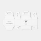 ミニマルエレガント主義モノグラム黒結婚白 フェイバーボックス (折り畳みなし)