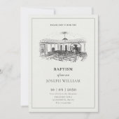 ミニマルエレガント主義教会の洗礼 招待状 (正面)