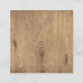 ミニマルエレガント主義木製ホワイトインテリアデザイナー スクエア名刺 (裏面)