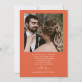 ミニマルエレガント写真ヴェローナサンセット結婚ズ サンキューカード (裏面)