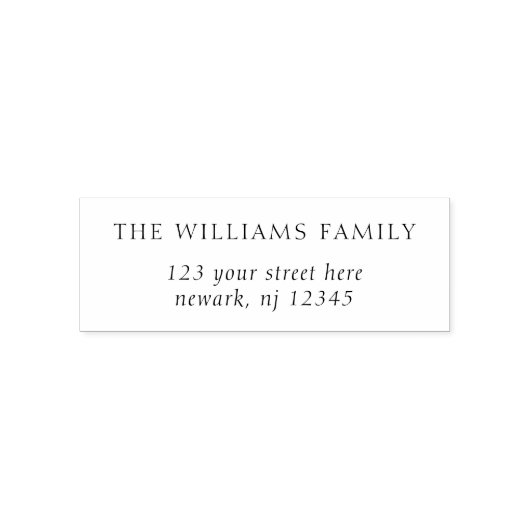 ミニマルエレガント差出人住所 セルフインキングスタンプ (デザイン)