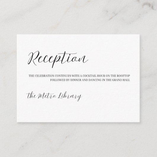 ミニマルエレガント披露宴エンクロージャカード エンクロージャーカード (正面)