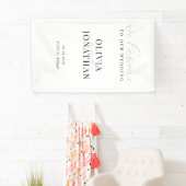 ミニマルエレガント歓迎結婚の 横断幕 (インサイチュ)