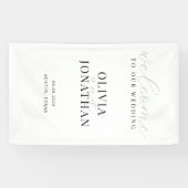 ミニマルエレガント歓迎結婚の 横断幕 (横)