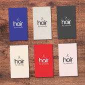 ミニマルエレガント淡い色のはっきりしたバラはさみ髪 名刺