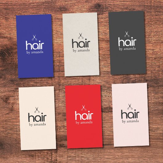 ミニマルエレガント淡い色のはっきりしたバラはさみ髪 名刺