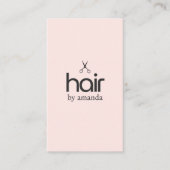 ミニマルエレガント淡い色のはっきりしたバラはさみ髪 名刺 (正面)