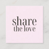 ミニマルエレガント淡い色のバラはっきりした美しいサロン 紹介カード (正面)