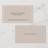 ミニマルエレガント淡い色のプロフェッショナル 名刺 (正面/裏面)