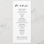 ミニマルエレガント白結婚黒 メニュー (正面)