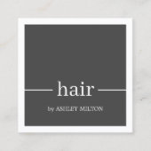 ミニマルエレガント白髪結い スクエア名刺 (正面)