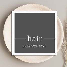 ミニマルエレガント白髪結い スクエア名刺