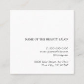 ミニマルエレガント白黒はっきりしたサロン 予約カード (裏面)