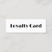 ミニマルエレガント白黒はっきりした ロイヤリティカード (正面)