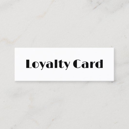 ミニマルエレガント白黒はっきりした ロイヤリティカード (正面)