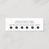 ミニマルエレガント白黒はっきりした ロイヤリティカード (裏面)