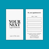 ミニマルエレガント白黒はっきりした 予約カード