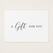 ミニマルエレガント白黒ギフト証書 (正面)