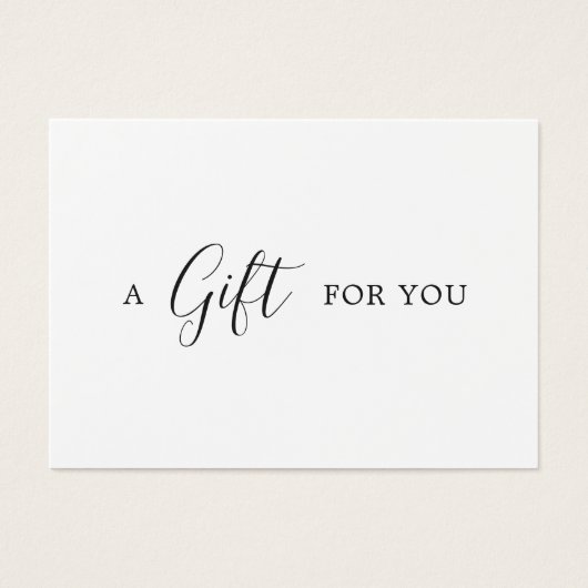 ミニマルエレガント白黒ギフト証書 (正面)