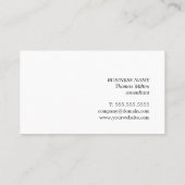 ミニマルエレガント白黒コンサルタント 名刺 (裏面)