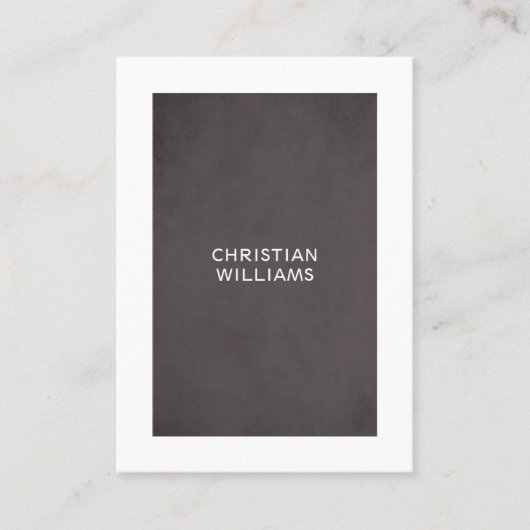 ミニマルエレガント白黒コンサルタント 名刺 (正面)