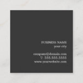 ミニマルエレガント白黒ゴールデンコンサルタント スクエア名刺 (裏面)