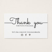 ミニマルエレガント白黒サンキュークーポン (正面)