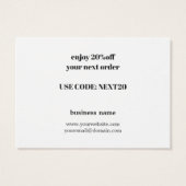 ミニマルエレガント白黒サンキュークーポン (裏面)