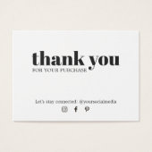 ミニマルエレガント白黒サンキュークーポン (正面)