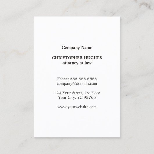 ミニマルエレガント白黒サークルモノグラム 名刺 (裏面)