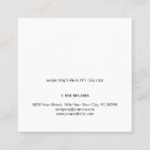 ミニマルエレガント白黒シザーヘアスタイリスト スクエア名刺 (裏面)