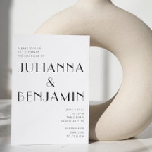 ミニマルエレガント白黒デコシック結婚ズ