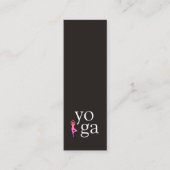 ミニマルエレガント白黒ピンクヨガアイコン スキニー名刺 (正面)
