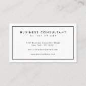 ミニマルエレガント白黒プロフェッショナルロゴ 名刺 (裏面)