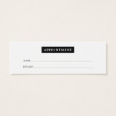 ミニマルエレガント白黒ヘアアポイントメント (裏面)