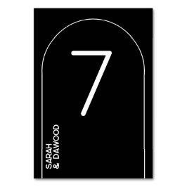 ミニマルエレガント白黒ムスリム結婚ズ テーブルナンバー