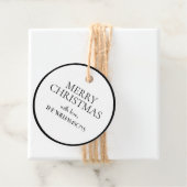 ミニマルエレガント白黒メリークリスマス フェイバータグ (インサイチュ)