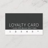 ミニマルエレガント白黒ロイヤリティカード ロイヤリティカード (正面)